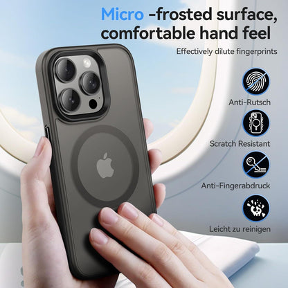 iPhone 15 Pro Max Hülle MagSafe Schutzmatte - Stoßfest Grau