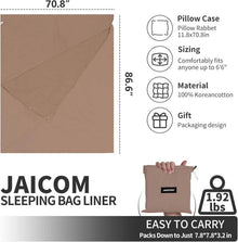 JAICOM Ultraleichter Hüttenschlafsack, Reiseschlafsack