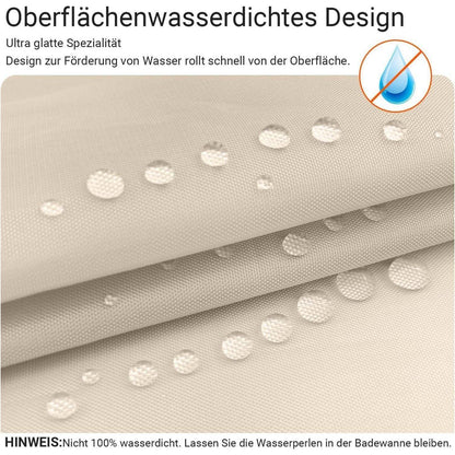 Duschvorhang 200x160 cm Beige Antischimmel Textil