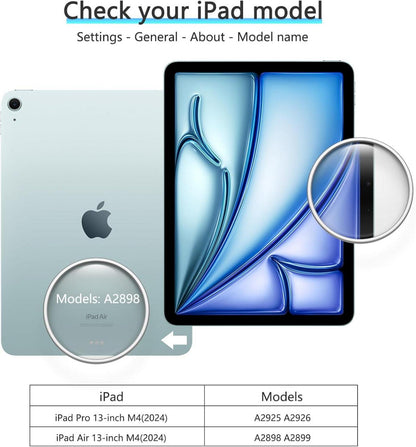 Schutzfolie iPad Pro Air 13 2024 Panzer Schutz Glas 2 Stück
