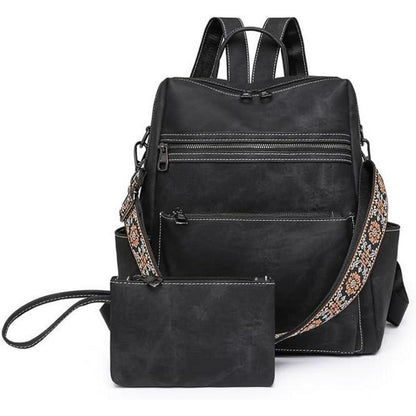 Damen Rucksack 3-in-1 wasserdicht, leicht, schwarz