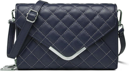 Umhängetasche Damen Leder gesteppt Schultertasche Crossbody Bag