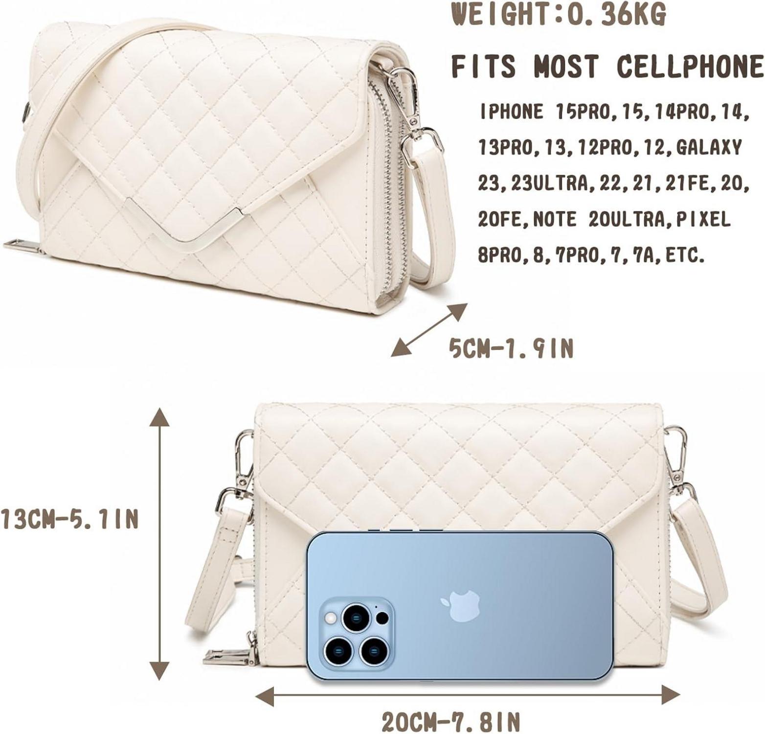 Umhängetasche Damen Leder gesteppt Schultertasche Crossbody Bag