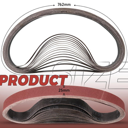 Schleifbänder 25x762 mm Körnung 100 (15 Stück)