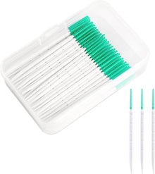 Interdentalbürsten 200 Stück Silikon Zahnzwischenraumbürsten Grün