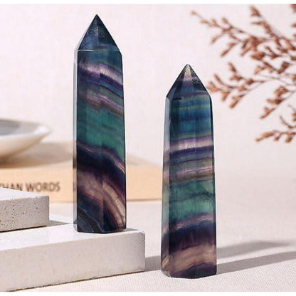 Fluorit Kristall Turm 9-10cm Schmuckstein Meditation Energie