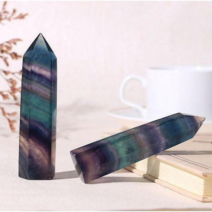 Fluorit Kristall Turm 9-10cm Schmuckstein Meditation Energie