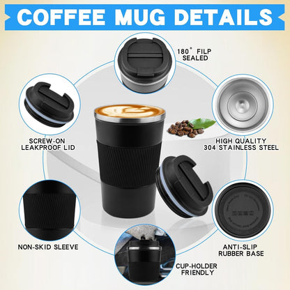 Thermobecher 450 ml Kaffee to go Becher Travel Coffee Mug Thermotasse