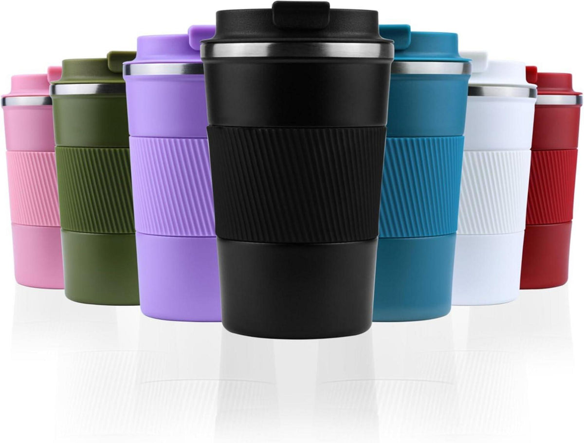 Thermobecher Kaffee to go Travel Mug Deckel 450 ml Schwarz