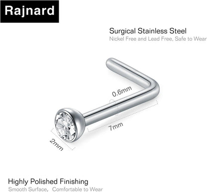 Nasenpiercing 18G 20G 22G Gold Silber Chirurgenstahl