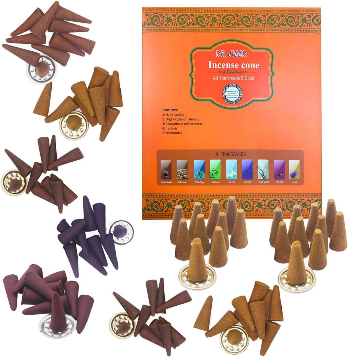 Räucherkegel Set 9 Incense Cones Mix Super Palo Santo Lavender
