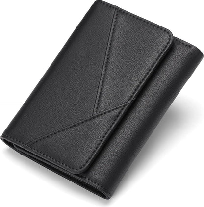 GAEKEAO Damen Geldbörse RFID Leder 15 Kartenfächer Schwarz
