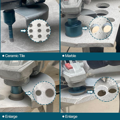 Diamantbohrer Set 12tlg. für Fliesen, Granit, Marmor
