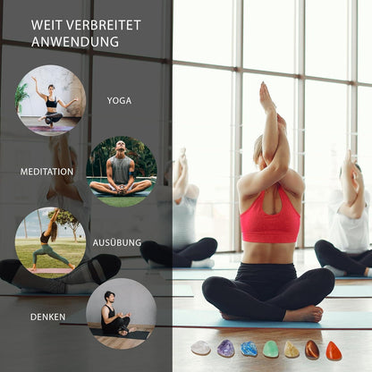 Edelsteine Schmucksteine Set 9 Chakra Natürliche Kristalle