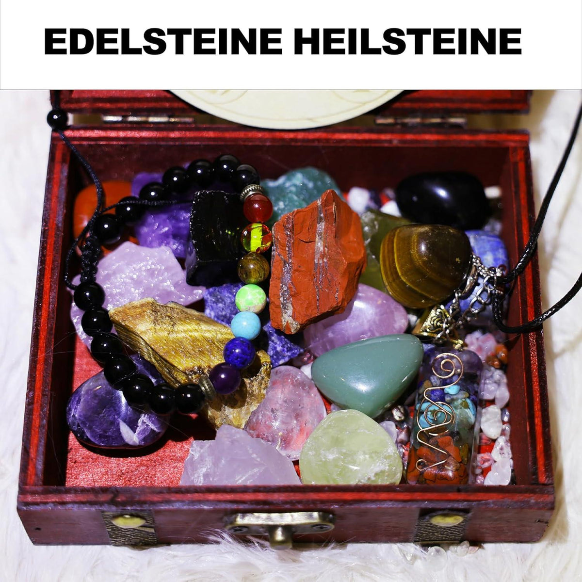 Edelsteine Heilsteine Set 9 Natürliche Kristalle Chakra-Geschenk