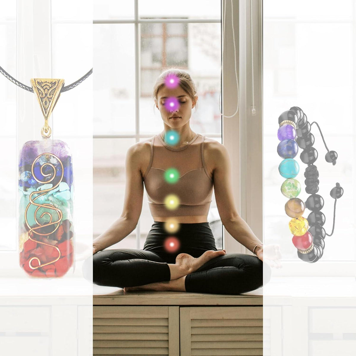 Edelsteine Heilsteine Set 9 Natürliche Kristalle Chakra-Geschenkset