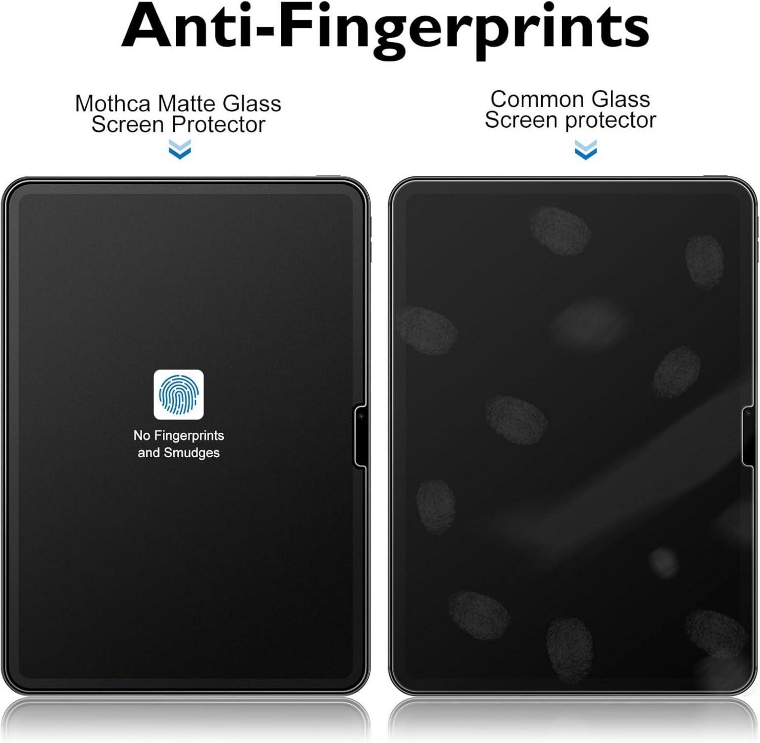 Mothca Matt Panzer Schutz Glas für iPad Air 11 Zoll 2024, 9H Matt Schutzfolie, Anti-Fingerabdruck, Blendschutz - 2 Stück