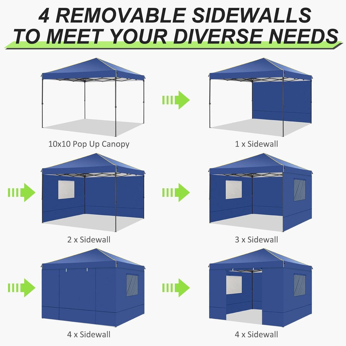 COBIZI Faltpavillon 3x3m Wasserdicht Stabil Winterfest Pop-up Partyzelt