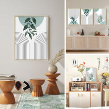 Salbeigrüne Boho Bilder mit Rahmen - Nordische Minimale