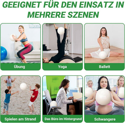 Pilates Ball Kleiner Gymnastikball 25cm Yoga Ball Weiß Anti-Burst bis