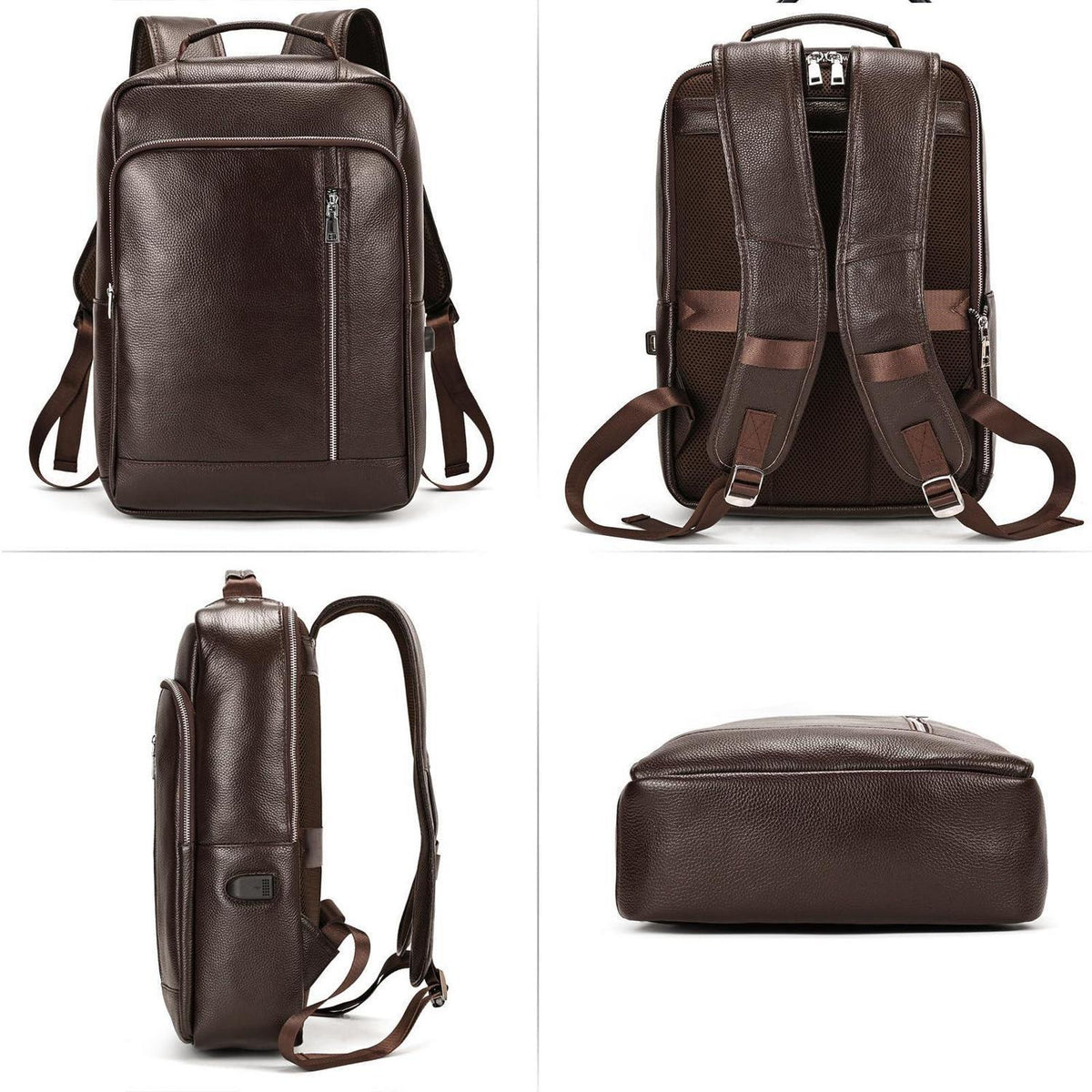 Leder Rucksack 15,6" Laptopfach – Tagesrucksack für Damen & Herren
