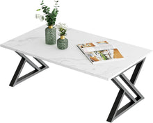 Moderner Couchtisch Schwarz Metallrahmen 100x40x45cm