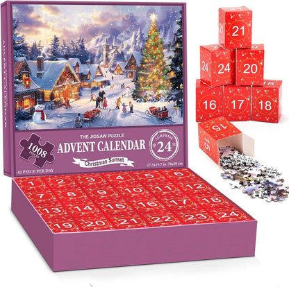 Adventskalender Puzzle 2024 Familienurlaub Weihnachtsgeschenke 1008
