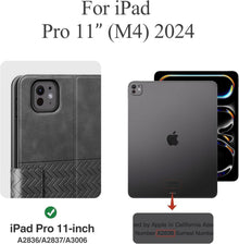 AUAUA iPad Pro 11 Zoll Hülle | PU Leder Schutzhülle mit