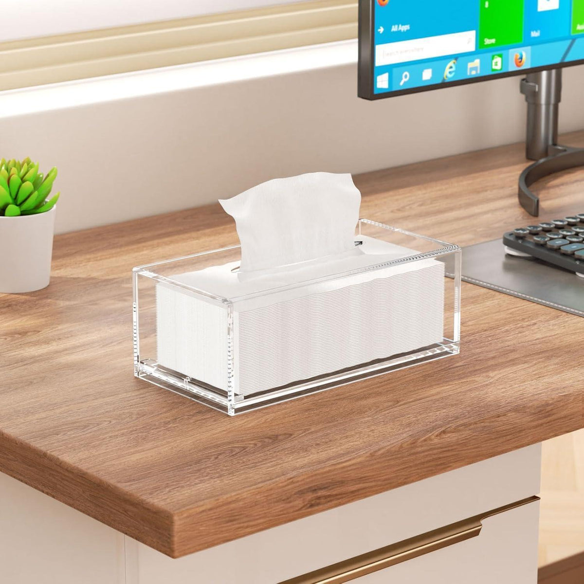 Acryl Taschentuchbox – Klar, Modern & Magnetverschluss