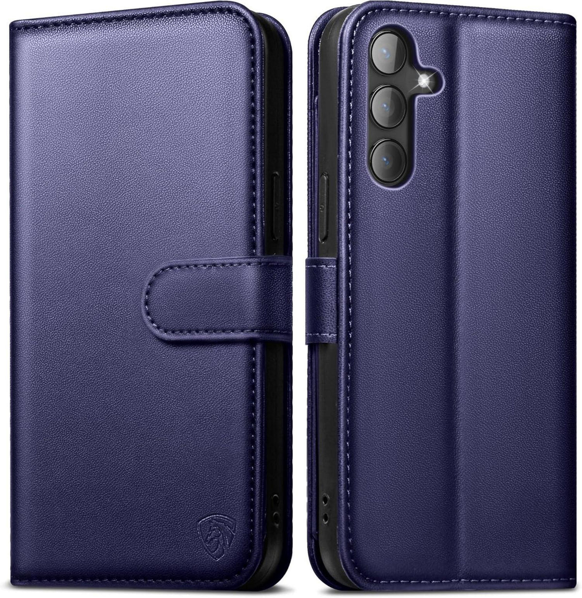 Samsung Galaxy S24 Handyhülle 5G Leder Wallet Case Blau