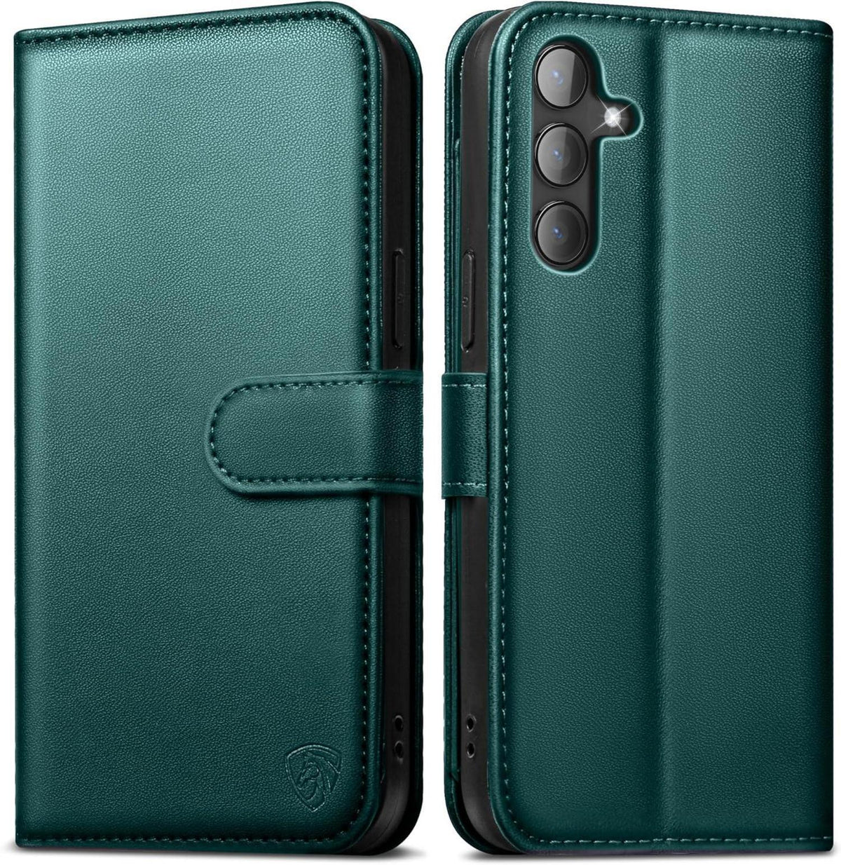 Samsung Galaxy S24 Handyhülle Wallet Flip Case Grün Magnet