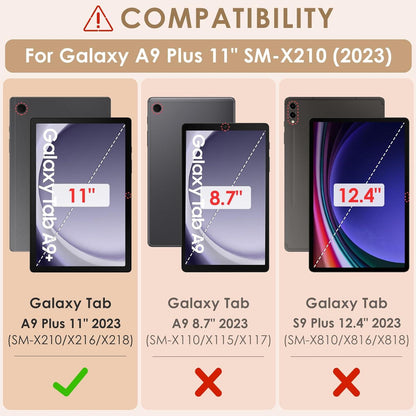 Silikon Hülle Samsung Galaxy Tab A9 Plus 11 Zoll Schwarz