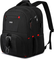Schwarz Rucksack 15,6 Zoll USB Wasserfest Diebstahlschutztasche