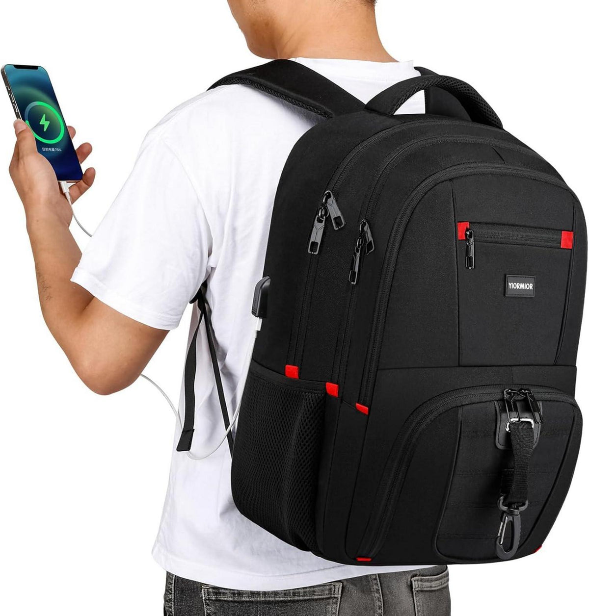 Rucksack Herren Schulrucksack Jungen 15,6 Zoll Laptop Wasserdicht