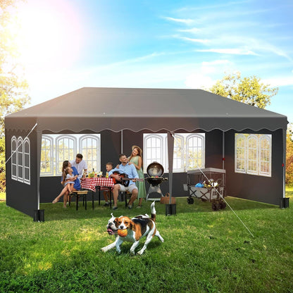 3x6 Faltpavillon wasserdicht mit Seitenteilen & Sandsäcken