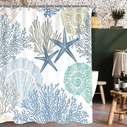 Duschvorhang Unterwasseralgen 200x160cm Antischimmel Textil