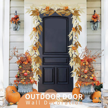 Herbst Thanksgiving Weihnachts Girlande Ahornblatt Kürbisse Blatt