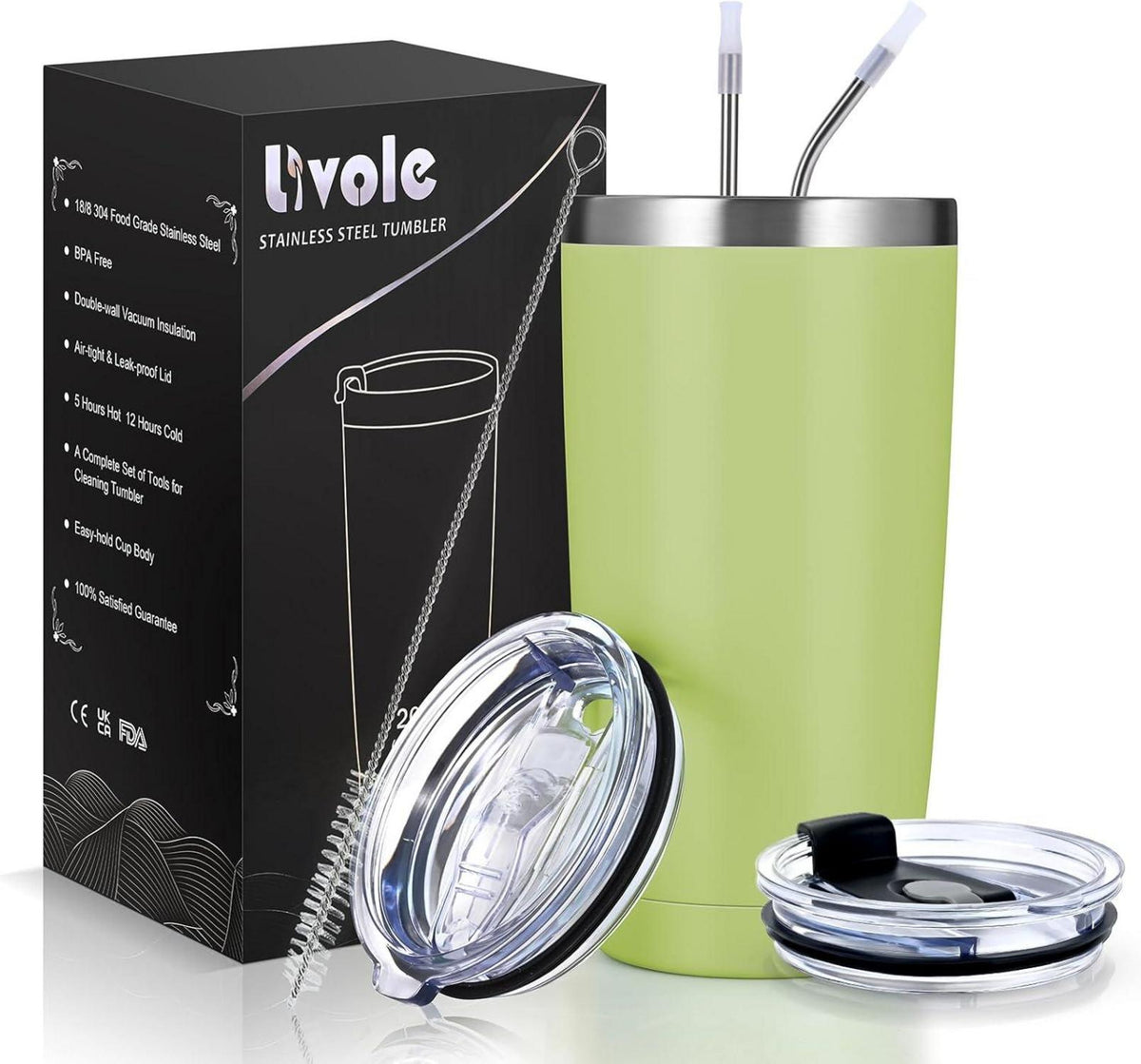 Thermobecher Kaffee to go Isolierter Trinkbecher Edelstahl mit Henkel