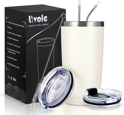Thermobecher Kaffee to go 600ml Isolierter Trinkbecher mit Henkel