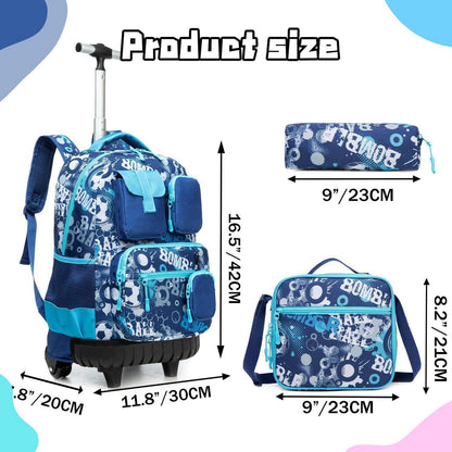 Schulranzen Trolley Kinder B-Fußball – Robuster Rucksack mit Rollen