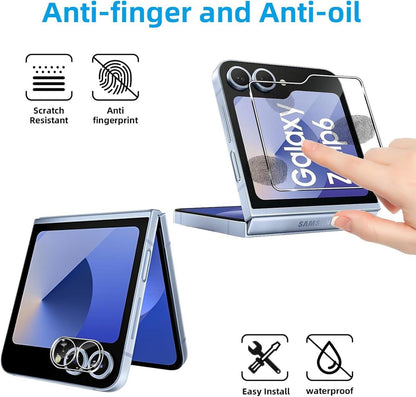 QULLOO Samsung Galaxy Z Flip 6 5G Schutzfolie Panzerglas