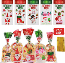 150 Weihnachts-Zellophantüten mit Drahtverschlüssen