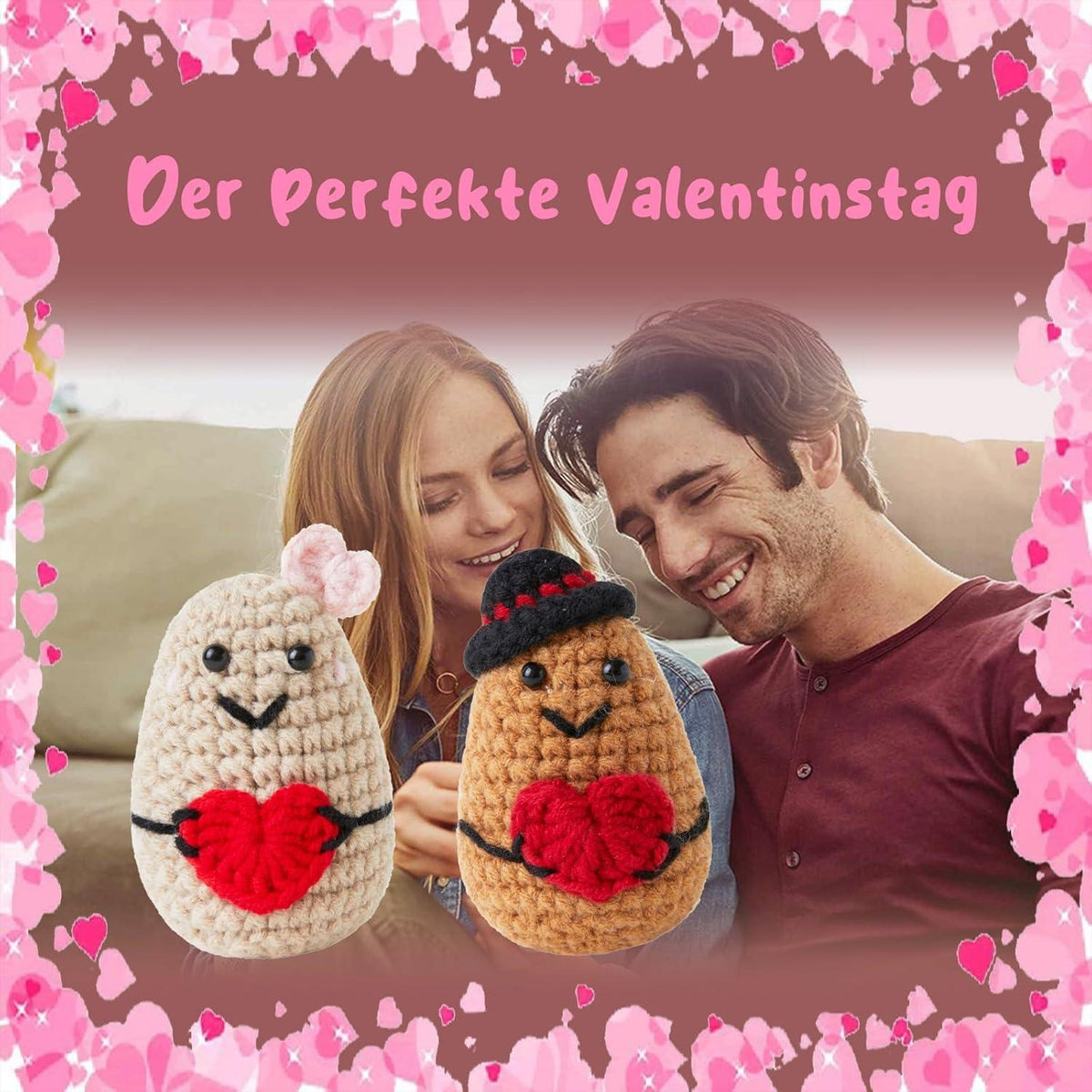 Handgemachte Positive Kartoffeln Strickwolle Set für Paare