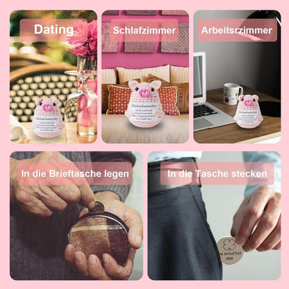 Süße Kartoffel Glücksbringer Pocket Hug Mutmacher Geschenk Frau Rosa