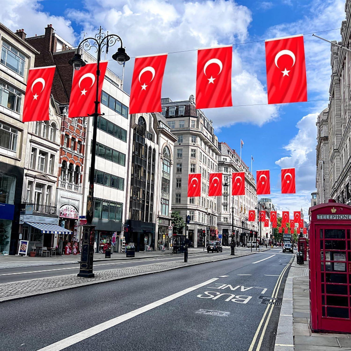 2er Set Türkei Flagge 90x150cm mit Messingösen