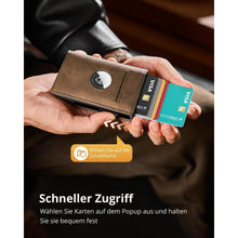 YESIIW Herren Portmonee Airtag Wallet RFID Schutz Münzfach