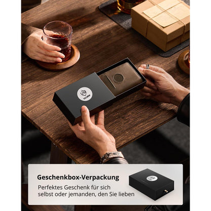 YESIIW Herren Portmonee Airtag Wallet RFID Schutz Münzfach
