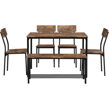 Essgruppen Holz & Stahl – Industrie Stil 70x110cm mit Sitzbank