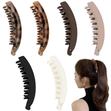 6er Set Groß Bananen Haarspangen Vintage Haarklammern in 6