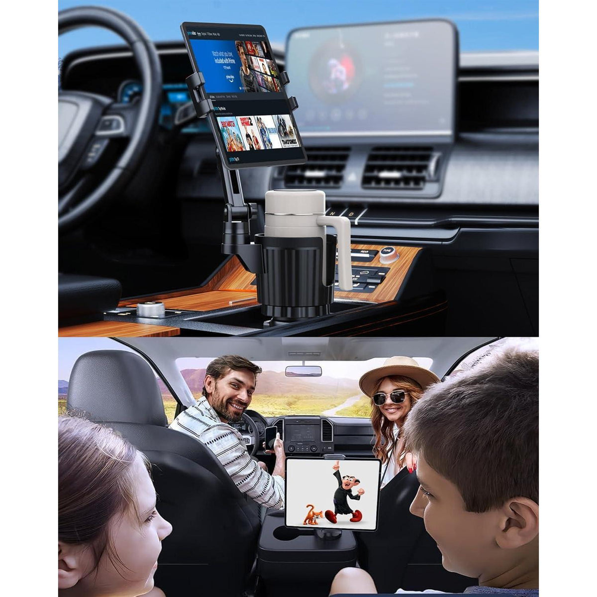 Tablet-Halter Auto Getränkehalter Verstellbar für iPad iPhone Galaxy